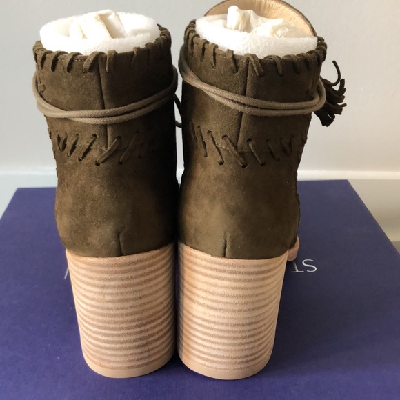 Stuart Weitzman Wallawalla suede ankle boots olive - Picture 5 of 12